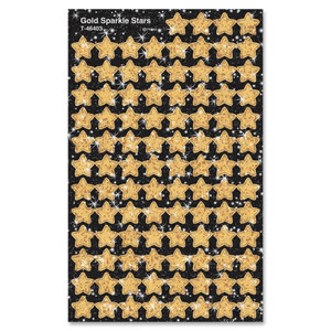 Trend Gold Sparkle Stars superShapes Stickers (TEP46403) View Product Image