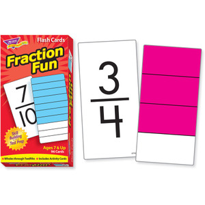 Trend Enterprises Fraction Fun Flash Cards, 96 Cards, Multi (TEP53109) View Product Image