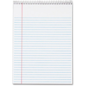 TOPS Docket Wirebound Legal Writing Pads - Letter - 70 Sheets - Wire Bound - 0.34" Ruled - 16 lb Basis Weight Product Image 