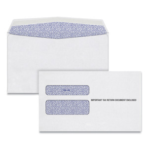 TOPS W-2 Laser Double Window Envelope, Commercial Flap, Gummed Closure, 5.63 x 9, White, 24/Pack (TOP2219C) View Product Image