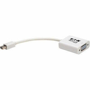 Tripp Lite series Tripp Lite Mini DisplayPort to Active VGA Adapter - 6" Video Cable - First End: 1 x Mini DisplayPort Thunderbolt - Male - Second End: 1 x 15-pin HD-15 - Female Product Image 