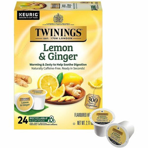 Twinings of London Lemon & Ginger Herbal Tea K-Cup - Herbal Tea - 24 Cup Product Image 