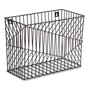 U Brands Vena Hanging File Basket, Letter Size, 6.85" Long, Black View Product Image