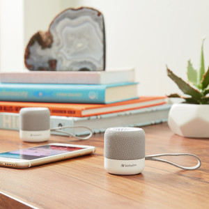Verbatim Bluetooth Speaker, Wireless, Mini, 33' Range, White (VER70232) View Product Image