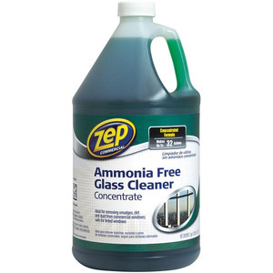 Zep Commercial Glass Cleaner, Concentrate, Ammonia-Free, 1 Gallon, GN (ZPEZU1052128) View Product Image