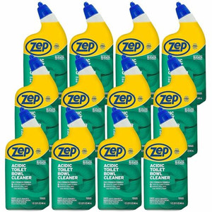 Zep Acidic Toilet Bowl Cleaner - 32 fl oz (1 quart) - Wintergreen Scent - White - (ZPEZUATBC32CT) Product Image 