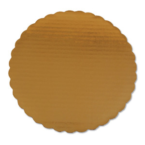 SCT Gold Cake Circles, Single Wall Construction, 10" Diameter, Gold, Paper, 200/Carton (SCH1615) View Product Image