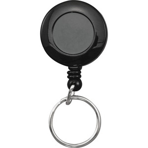 Advantus Clip-on Ring Retractable ID Reel - Black - Sturdy Product Image 