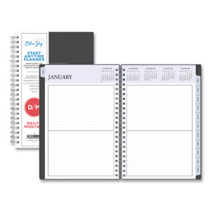 Blue Sky Passages Non-Dated Perpetual Daily Planner, 8.5 x 5.5, Black Cover, 60-Month (Jan to Dec): 2021 to 2025 View Product Image