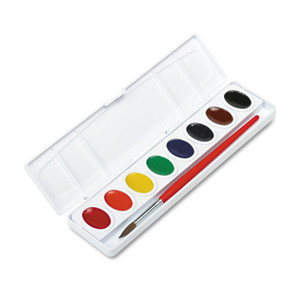 Prang Professional Watercolors, 8 Assorted Colors, Oval Pan Palette Tray (DIX00800) View Product Image