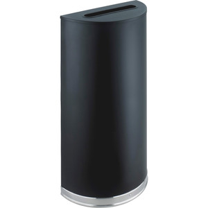 Half-Round Receptacle, Half-Round, Steel, 12.5 Gal, Black (SAF9940BL) View Product Image