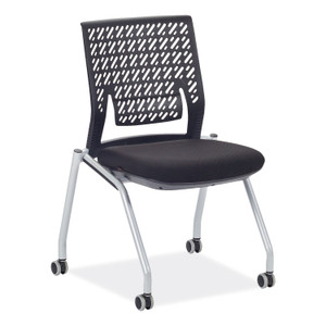 Safco Thesis Training Chair w/Flex Back, Support Up to 250 lb, 18" High Black Seat, Gray Base, 2/Carton, Ships in 1-3 Business Days (SAFKTX2SBBLK) View Product Image