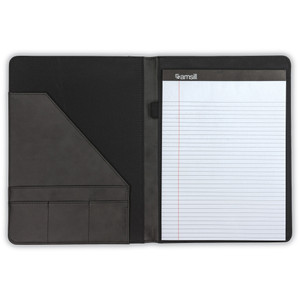 Samsill Pad Holder,2-Tone,w/Pocket/Pen Loop,PU,Letter-size,BK/GY (SAM71650) View Product Image