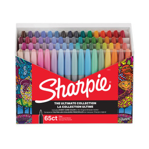 Sharpie Fine Tip Permanent Marker, Fine Bullet Tip, Assorted Colors, 65/Pack (SAN2136724) View Product Image