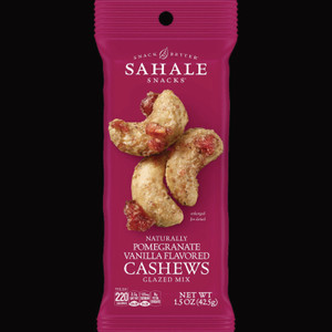 Sahale Snacks Pomegranate Vanilla Glazed Mix Cashews, 1.5 oz Bag, 18/Carton View Product Image