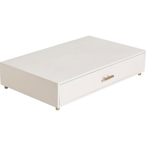 U Brands Juliet Desk Monitor Stand - 20 lb Load Capacity - 16.50" Height x 10.30" Width x 3.50" Depth - Desktop, Table - Pine Wood, Brass Product Image 