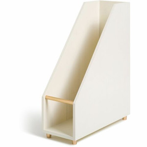 U Brands Juliet Magazine Holder - White - Pine Wood Product Image 