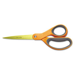 Fiskars Premier Classic Scissors, 8" Long, Orange Straight Handle (FSK1424401002) View Product Image