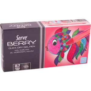 So-Mine Serve Berry Quick Dry Retract Gel Ink Pen (SRVBRGEL0712KRM) View Product Image