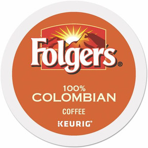 Folgers K-Cup 100% Colombian Coffee - Compatible with Keurig K-Cup Brewer - Medium/Dark - 24 K-Cup - K-Cup - Colombian, Roasted, Arabica Product Image 