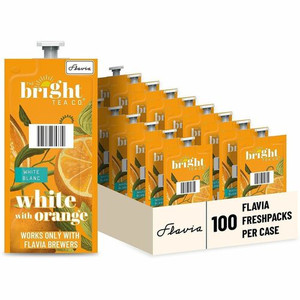 The Bright Tea Co. White with Orange White Tea Freshpack - Compatible with Flavia Aroma, Flavia Creation 300, FLAVIA Creation 600 - White Tea Product Image 