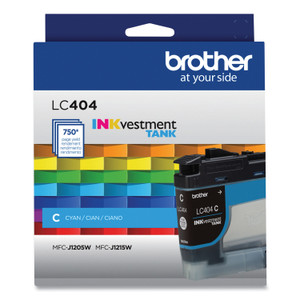 Brother LC404CS INKvestment Ink, 750 Page-Yield, Cyan (BRTLC404CS) View Product Image