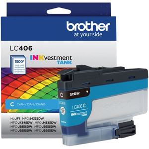 Brother INKvestment LC406C Original Standard Yield Inkjet Ink Cartridge - Single Pack - Cyan - 1 Each Product Image 