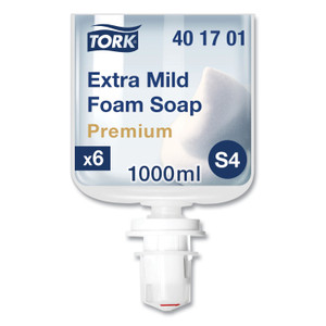 Tork Premium Extra Mild Foam Soap, Sensitive Skin, Unscented, 1 L, 6/Carton (TRK401701) View Product Image