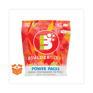 Boulder Clean Dishwasher Detergent Power Packs, Citrus Zest, 48 Tab Pouch, 6/Carton (BCL003663CT) View Product Image