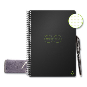 Rocketbook Core Smart Notebook, Dotted Rule, Black Cover, (18) 8.8 x 6 Sheets View Product Image