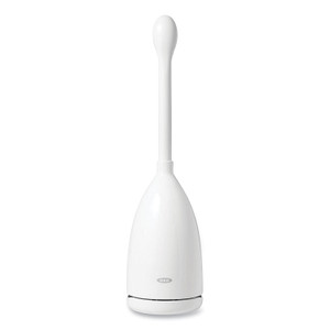 OXO Good Grips Nylon Toilet Brush with Canister, White View Product Image