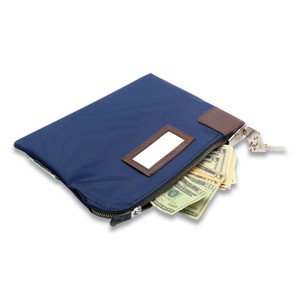 Honeywell Key Lock Deposit Bag with 2 Keys, Vinyl, 1.2 x 11.2 x 8.7,  Navy Blue (HWL6505) View Product Image