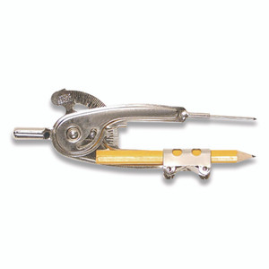 Westcott Ball Bearing Compass, 13" Diameter, Metal, Metallic Color View Product Image