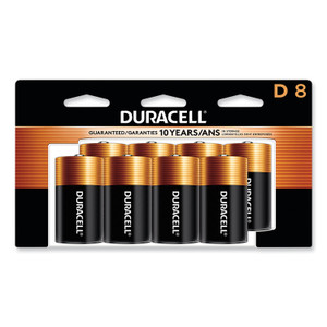 Duracell CopperTop Alkaline D Batteries, 8/Pack DURMN13R8DWPK (DURMN13R8DWPK) View Product Image