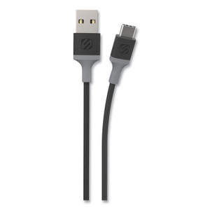 Scosche strikeLINE Braided Cable for USB-C Devices, 4 ft, Black/Gray (SOSCA4BYSP) View Product Image