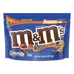 M & M's Chocolate Candies, Caramel, 9.6 oz Resealable Bag View Product Image