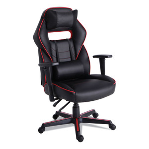 Alera Racing Style Ergonomic Gaming Chair, Supports 275 lb, 15.91" to 19.8" Seat Height, Black/Red Trim Seat/Back, Black/Red Base View Product Image