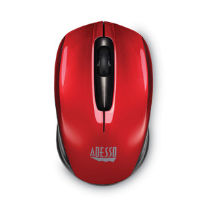 Adesso iMouse S50 Wireless Mini Mouse, 2.4 GHz Frequency/33 ft Wireless Range, Left/Right Hand Use, Red (ADEIMOUSES50R) View Product Image