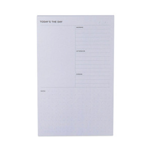 Noted by Post-it Brand Adhesive Daily Planner Sticky-Note Pads, Daily Planner Format, 4.9" x 7.7", Gray, 100 Sheets/Pad (MMM58GRY) View Product Image