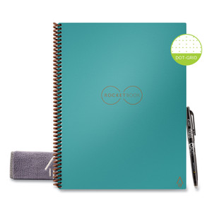 Rocketbook Core Smart Notebook, Dotted Rule (4 sq/in), Neptune Teal Cover, (16) 11 x 8.5 Sheets View Product Image