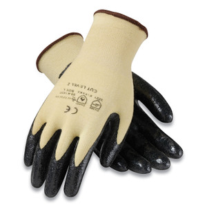 G-Tek KEV Seamless Knit Kevlar Gloves, Large, Yellow/Black, 12 Pairs (PID09K1450L) View Product Image