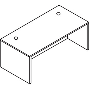 Lorell Essentials Rectangular Desk Shell (LLR69903) View Product Image