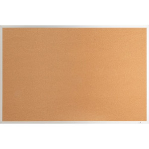 Lorell Bulletin Board - 48" Board Height x 72" Board Width - Cork Surface - Long Lasting, Warp Resistant - Silver Aluminum Frame Product Image 