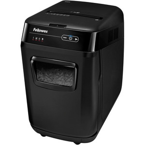 Fellowes AutoMax 200C Auto Feed Shredder - Non-continuous Shredder - Cross Cut - 10 Per Pass - for shredding Staples, Paper Clip, Credit Card, CD, DVD, Junk Mail, Paper - 0.156" x 1.500" Shred Size Product Image 