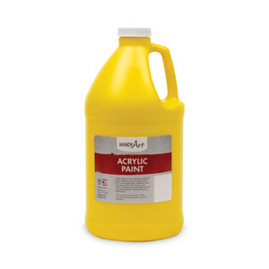 Handy Art Acrylic Paint, Yellow, 64 oz Bottle (HAN102010) Product Image 