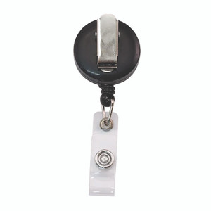 Advantus Clip-On Badge Reel, Extends 30", Black, 12/Pack View Product Image