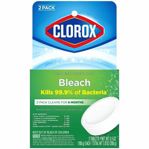 Clorox Ultra Clean Toilet Tablets Bleach - For Toilet Bowl - 3.50 oz (0.22 lb) - Recommended For: Germs Remover, Hard Water Remover, Mineral Deposit Remover, Limescale Remover - Deodorize - White Product Image 