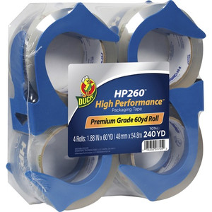 Duck HP260 High Performance Packaging Tape - 60 yd Length x 1.88" Width x 3.1 mil Thickness - Crystal Clear - Acrylic - UV Resistant - For Packing, Shipping, Storing, Label Protection Product Image 