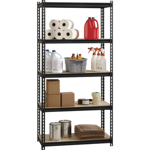 Lorell 2,300 lb Capacity Riveted Steel Shelving (LLR59697) View Product Image