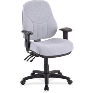Lorell Bailey High-Back Multi-Task Chair - Gray Seat Color - Acrylic Seat Material - Black Frame Color Product Image 